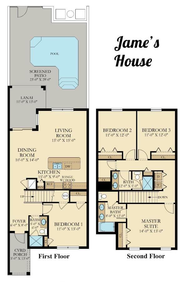 C - New 4 Bedroom Home - 5 Miles To Disney - Free Water Park - Private Pool Киссимми Экстерьер фото