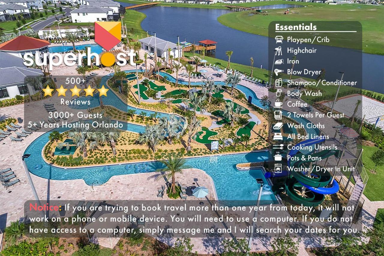C - New 4 Bedroom Home - 5 Miles To Disney - Free Water Park - Private Pool Киссимми Экстерьер фото